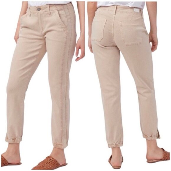 PAIGE Jeans Mayslie Jogger Khaki Grosgrain Vintage Oak 29 - Picture 1 of 10